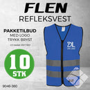 Trenings/refleksvest Flen, kornblå - 10 stk