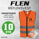 Trenings/refleksvest Flen, safety orange - 10 stk