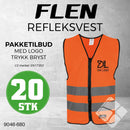 Trenings/refleksvest Flen, safety orange - 20 stk