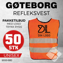 Refleksvest Gøteborg med rygglogo - 50 stk, safety orange