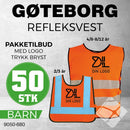 Refleksvest Gøteborg Kid, safetyorange - 50 stk
