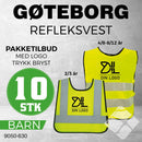 Refleksvest Gøteborg Kid, safetygul - 10 stk