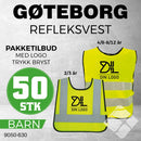 Refleksvest Gøteborg Kid, safetygul - 50 stk