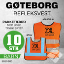 Refleksvest Gøteborg Kid, safetyorange - 10 stk