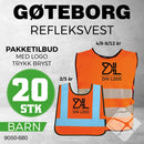 Refleksvest Gøteborg Kid, safetyorange - 20 stk