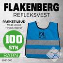 Markeringsvest m/refleks, kornblå - 100 stk