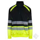Genser m/ZIP & refleks - Crossover, sort/safetygul