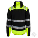 Fleece hoodie HighVis KL. 2-3, sort/gul