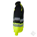 Genser m/ZIP & refleks - Crossover, sort/safetygul