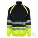 Genser m/ZIP & refleks - Crossover, sort/safetygul