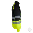 Genser m/ZIP & refleks - Crossover, sort/safetygul