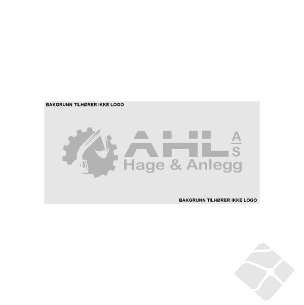 AHL hage & anlegg bryst logo, grå refleks