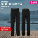 Skallbukse m/stretch ProTec 2.0 Dame, sort