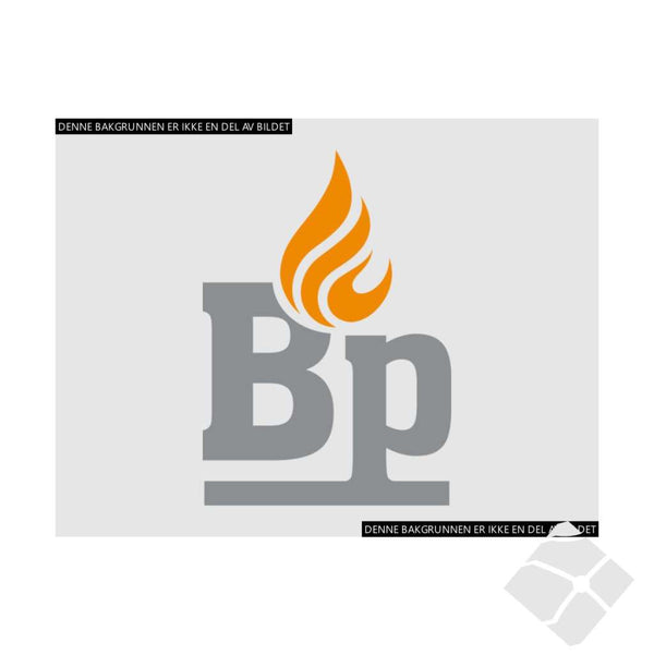 BP Brannpartner logo, grå/orange