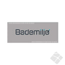 Bademiljø bryst logo, grå/turkis