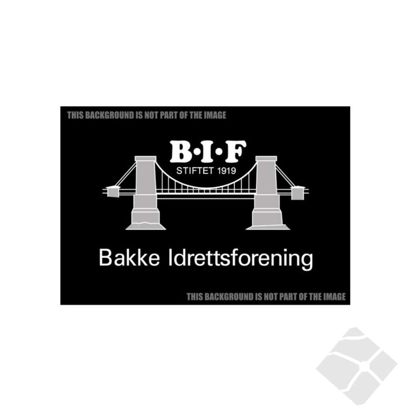 Bakke IF bryst logo, hvit/grå