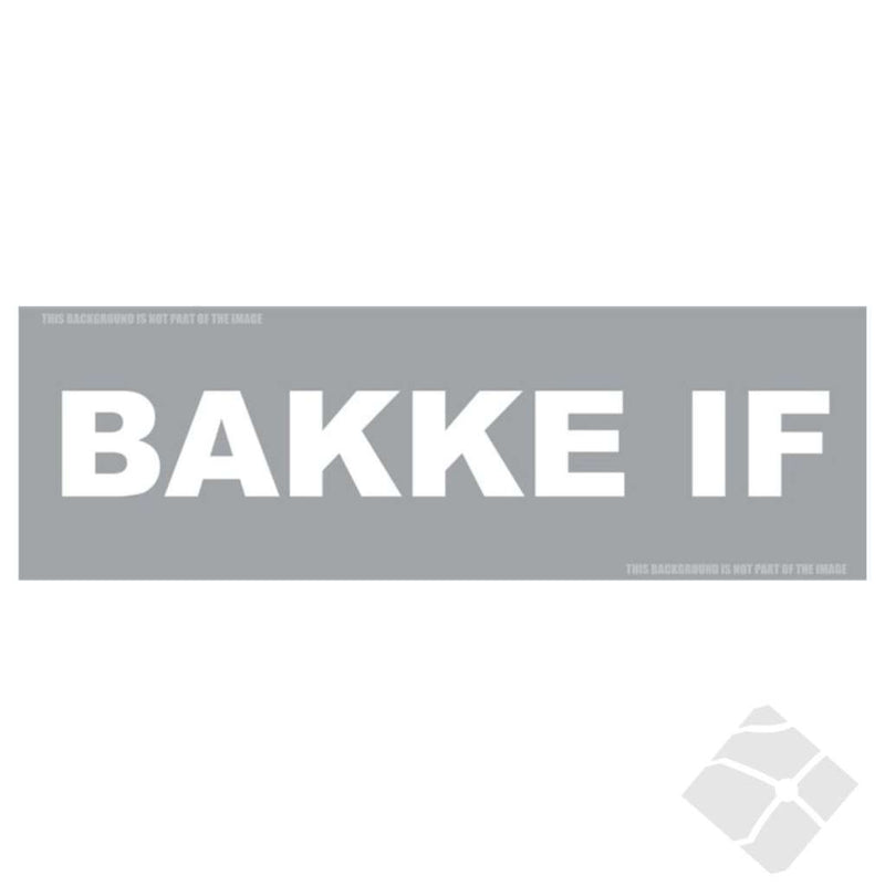 Bakke IF rygg logo, hvit