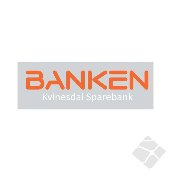 Banken Kv.Dal sparebank hvit/orange, brystlogo