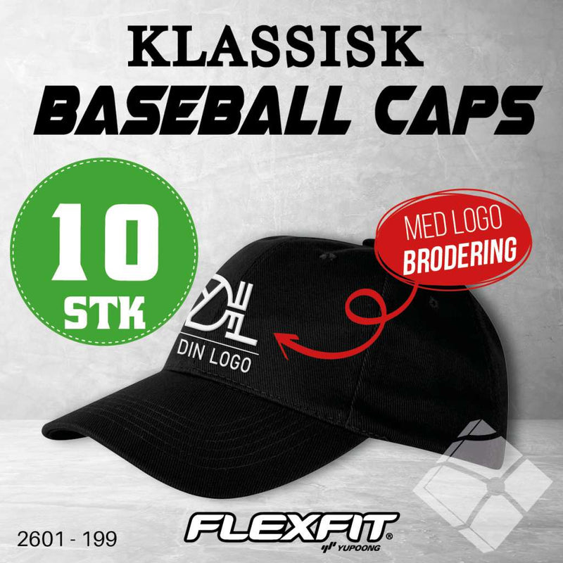 Baseball caps m/brodert logo - 10 pakn.