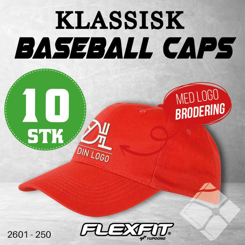 Baseball caps m/brodert logo - 10 pakn.