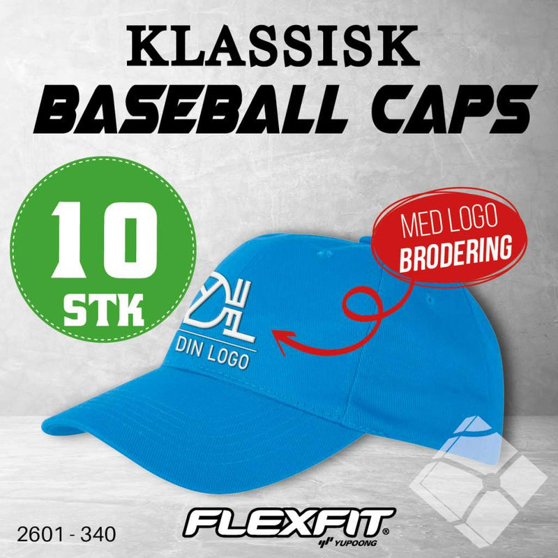 Baseball caps m/brodert logo - 10 pakn.