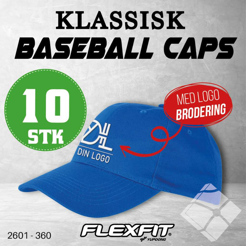 Baseball caps m/brodert logo - 10 pakn.