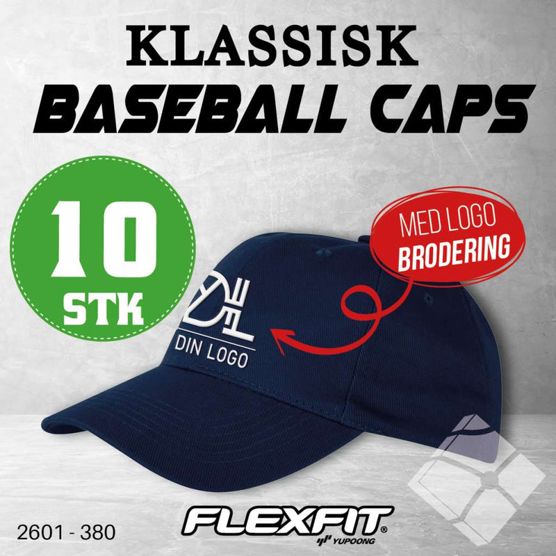 Baseball caps m/brodert logo - 10 pakn.