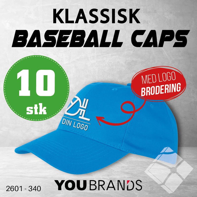 Baseball caps m/brodert logo - 10 pakn.