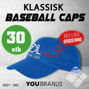 Klassisk baseball caps m/ brodert logo - 30 pakn.