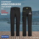 Arbeidsbukse Contrast i full stretch, sort