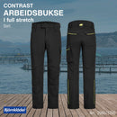 Arbeidsbukse Contrast i full stretch, sort
