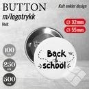 Buttons m/logotrykk, hvit