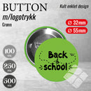 Buttons m/logotrykk, grønn