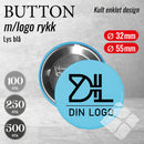 Buttons m/logotrykk, lys blå