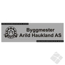 Byggm. Arild Haukland rygglogo, sort