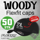 Flexfit Wooly caps m/brodert logo - 50 stk, sort