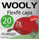 Flexfit Wooly caps m/brodert logo - 20 stk, rød