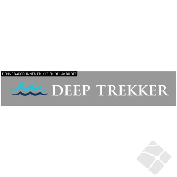 Deep Trekker logo, hvit/blå