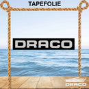 Draco logo m/bakgrunn, sølvgrå/sort
