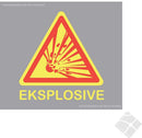 Eksplosiv logo, rød/gul
