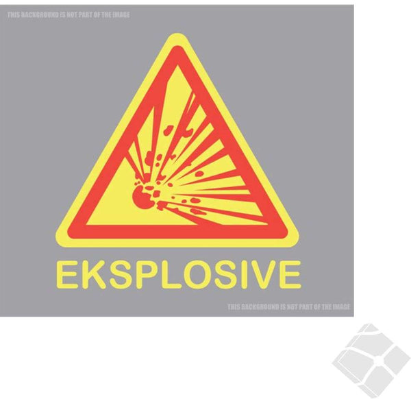 Eksplosiv logo, rød/gul