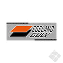Egeland Gulv bryst logo refleks, sort/orange refleks