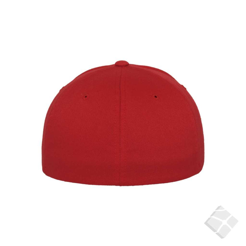 Flexfit Wooly caps m/brodert logo - 20 stk, rød