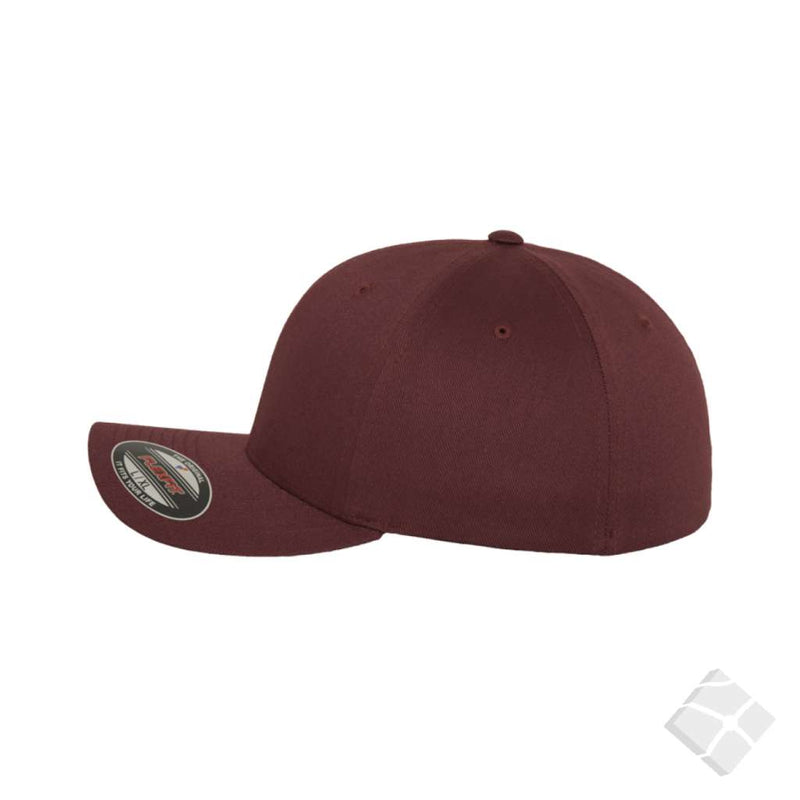 Flexfit Wooly caps m/brodert logo - 50 stk, maroon