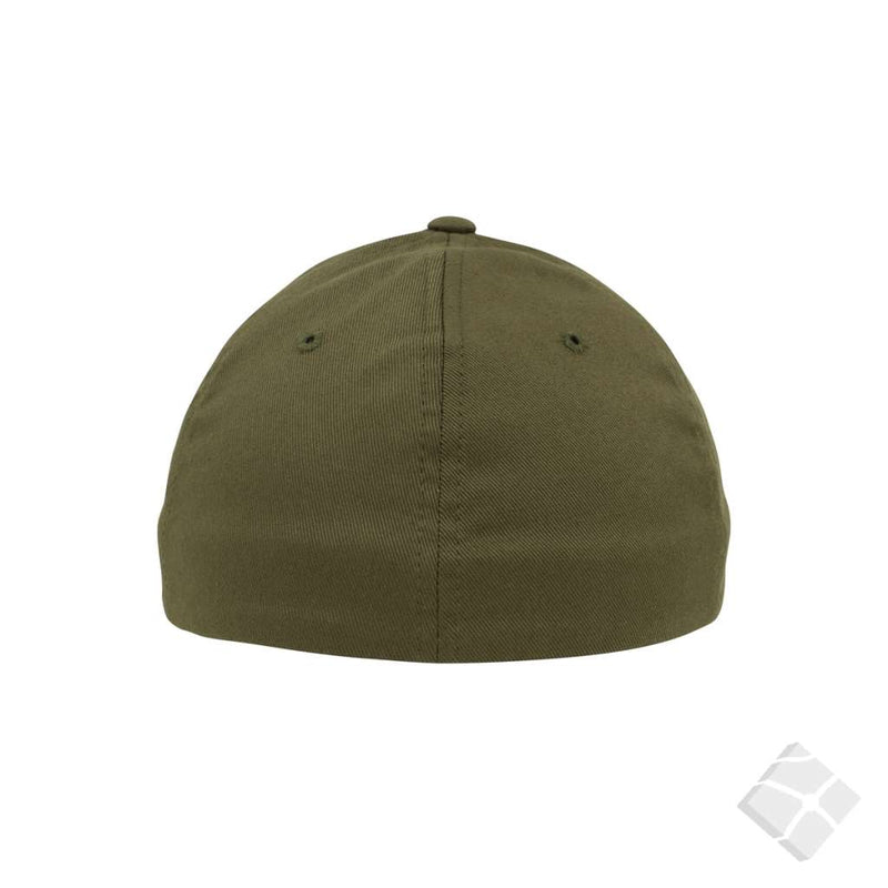 Flexfit Wooly caps m/brodert logo - 50 stk, oliven