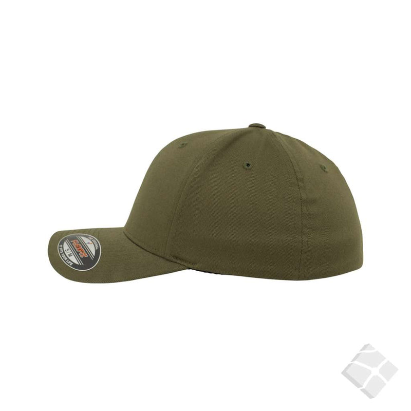 Flexfit Wooly caps m/brodert logo - 20 stk, oliven