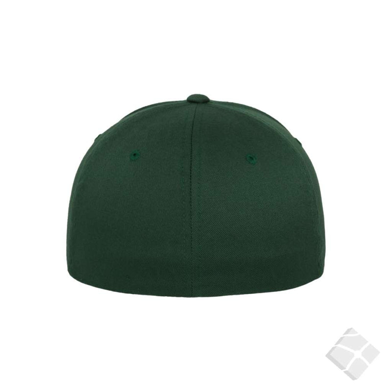 Flexfit Wooly caps m/brodert logo - 50 stk, flaskegrønn