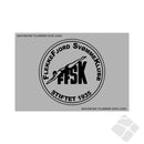 Flekkefjord Svømmeklubb bryst logo , sort