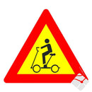 Fareskilt dresinsykling, gul