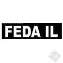 Feda IL  rygglogo, hvit
